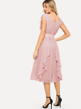 Load image into Gallery viewer, Flounce Detail Layered Midi Dress
