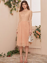 Load image into Gallery viewer, 3D Applique Mesh Overlay Dress
