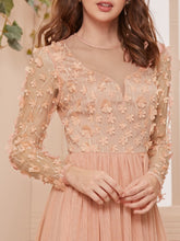 Load image into Gallery viewer, 3D Applique Mesh Overlay Dress
