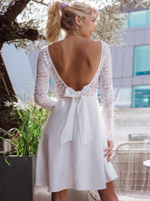 Load image into Gallery viewer, Open Back Bow Detail Lace Bodice Dress
