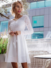 Load image into Gallery viewer, Open Back Bow Detail Lace Bodice Dress
