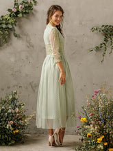 Load image into Gallery viewer, Contrast Lace Dobby Mesh Dress
