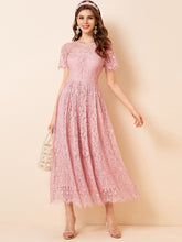 Load image into Gallery viewer, Tie Back Solid Lace Dress
