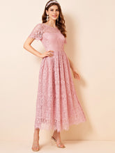 Load image into Gallery viewer, Tie Back Solid Lace Dress
