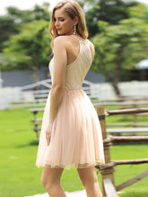 Load image into Gallery viewer, EverPretty Halter Neck Rhinestone Bodice Mesh Dress
