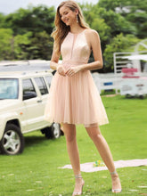 Load image into Gallery viewer, EverPretty Halter Neck Rhinestone Bodice Mesh Dress

