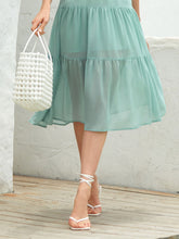 Load image into Gallery viewer, Tie Neck Lantern Sleeve A-line Dress
