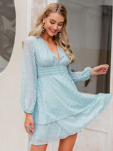 Load image into Gallery viewer, Layered Hem Gold Geo Print Dress
